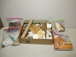 Mixed Lot of Wood Crafting Supplies