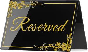 lot 26 image: Kaitela  10 Pack Acrylic Reserved Table Signs