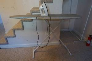 lot 68 image: Ironing board & iron