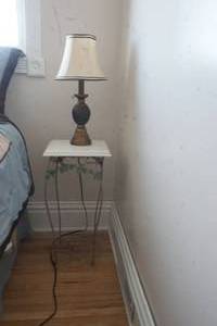 lot 90 image: Side table & Lamp