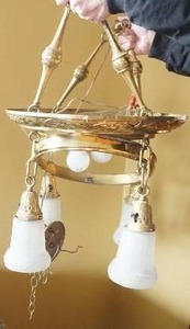 lot 109 image: antique chandelier ceiling light