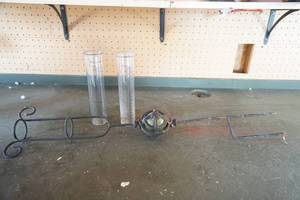 lot 180 image: glass rain gauges & holder