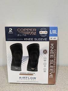 lot 29 image: BRAND NEW COPPER FIT ELITE LXL KNEE SLEEVE- 2PK
