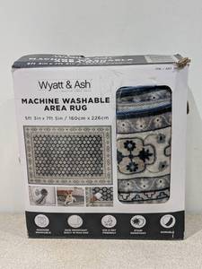 lot 45 image: BRAND NEW WYATT & ASH MACHINE WASHABLE AREA RUG