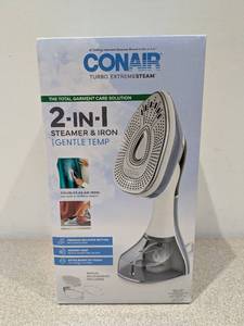 lot 60 image: NEW CONAIR 2-IN-1 STEAMER & IRON