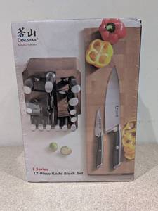 lot 78 image: BRAND NEW CANGSHAN L-SERIES 17PC. KNIFE BLOCK SET