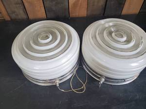 lot 11 image: 2 vintage Ceiling mount Light Fixtures