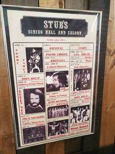 lot 33 image: Iconic Stubs Dining Hall and Saloon Memorabilia,  Awesome Events Poster From Back in the Day Framed and Looking good