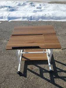 lot 41 image: Versatile ArtistComputer desk that has several positioning options, tilt section, Height selection, on wheels