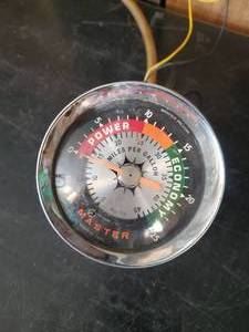 lot 58 image: Super Rare Vintage Master Miles Per Gallon Gas Gauge