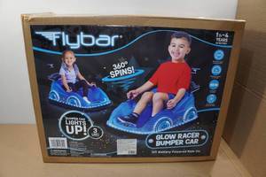 lot 4 image: Flybar Glow Racer Bumper Car Ride On Toy