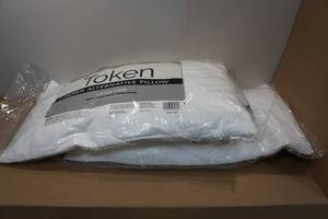 lot 36 image: 2 Token Down Alternative Extra Firm Pillows - King Size