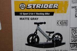 lot 67 image: Strider 12 Sport 2 in 1 Rocking Bike - Matte Gray