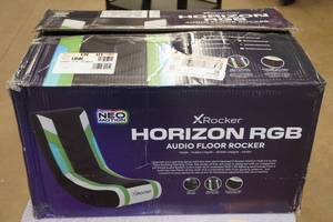 lot 69 image: X-Rocker Neo Motion Horizon RGB Audio Floor Rocker Chair