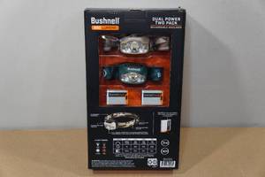 lot 88 image: Bushnell 650 Lumen Dual Power Rechargeable Headlamp 2 Pack