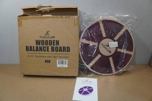 lot 105 image: Prosource Fit 15.75 Wooden Balance Board