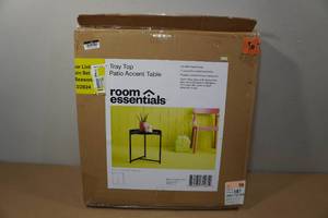 lot 106 image: Room Essentials Tray Top Patio Accent Table