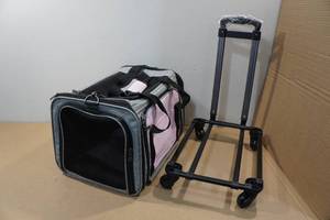 lot 141 image: Soft Sided Pet Carrier with Cart