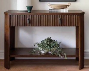 lot 83 image: 46 Laguna Nigel Fluted Wooden Console Table