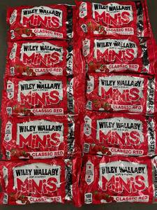 10 Bags of Wiley Wallaby Minis Classic Red Licorice Bites