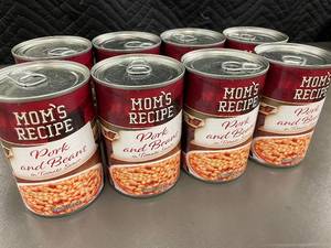 Set of 8 Cans of Moms Recipe Pork and Beans in Tomato Sauce