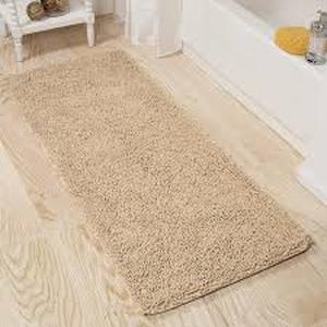 Lavish Home Shag Ivory 24 in. x 60 in. Memory Foam Bath Mat   Customer Returns See Pictures