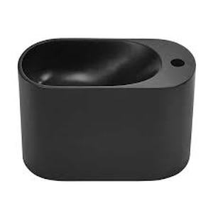 Swiss Madison Terre 17.5 in. Right Side Faucet Wall Mount Bathroom Vessel Sink in Black  Customer Returns See Pictures