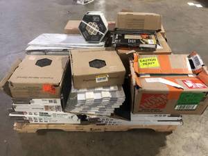Pallet of  Mixed Assorted Ceramic Flooring  Various Models and Conditions  Customer Returns See Pictures