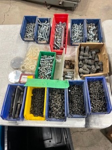 TABLE FULL OF HARDWARE