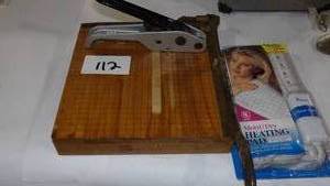 PAPER CUTTER, STRAPPING TOOL, & HEATING PAD