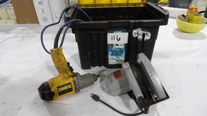 DEWALT IMPACT 12 DW290 & SKILL SAW W TOOL BOX