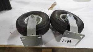 2 PNEUMATIC CASTERS 500LB LOAD EACH4.103.50-4