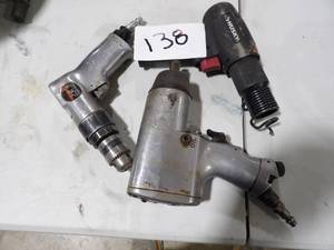 3 AIR TOOLS, 12 IMPACT, JET DRILL, HUSKEY AIR HAMMER
