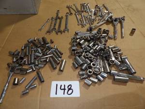 100 ASST OF 14 & 38 SOCKETS & OVER 30 WRENCHES