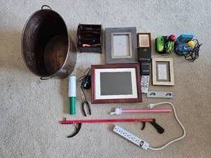 lot 172 image: Miscellaneous Household Collection with Copper Tub and Frames
