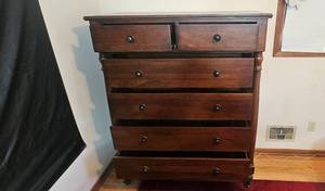 lot 216 image: Chest of Drawers with Dark Finish