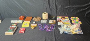 lot 225 image: Eclectic Collection of Books, Craft Supplies, and Handcrafted Items
