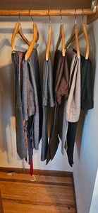 lot 230 image: Collection of Mens Dress Ties & 5 Wrangler Mens Casual Dress Pants 42x32