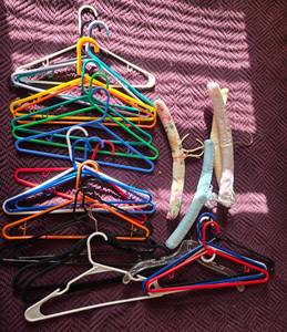 lot 120 image: Assorted Set of 24 Plastic and Padded Hangers