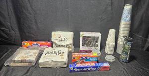 lot 130 image: Assorted Disposable Kitchen and Party Supplies Collection