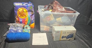 lot 132 image: Collection of Yarn with Air Pump and Miscellaneous Accessories