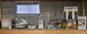 lot 320 image: Vintage Glass Oil Lamps and Kitchen Appliance Collection
