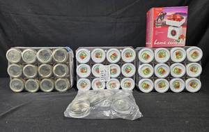 lot 331 image: Collection of Mason Jars with Lids and Taylor 6.5lb Food Scale