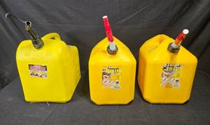 lot 336 image: Set of 3 Used 5-Gallon Diesel Fuel Cans