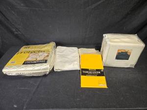 lot 337 image: Assorted Household Linens and Disposable Tableware