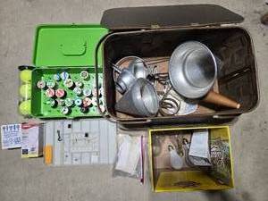 lot 338 image: Assorted Sewing, Canning Supplies, and More