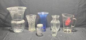 lot 347 image: Collection of Mixed Glass Vases and Jars