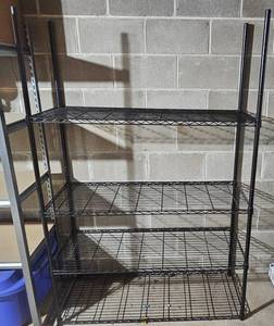 lot 367 image: Heavy Duty Metal Wire Shelving Unit
