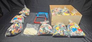 lot 369 image: Bulk Lot of Weaving Loops with Looms and Hooks