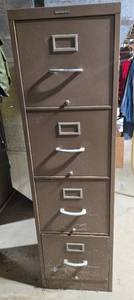 lot 393 image: Metal 5-Drawer Vertical File Cabinet